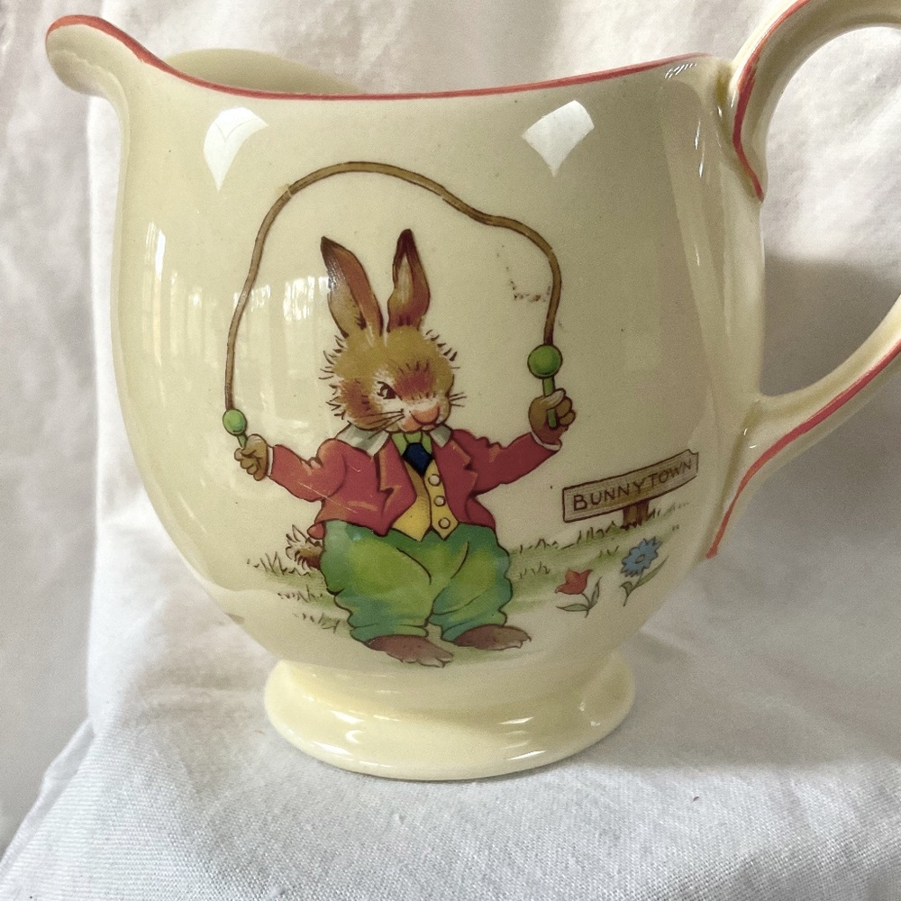 ROYAL WINTON Bunny’s Playtime porcelain Pitcher Rare Vintage